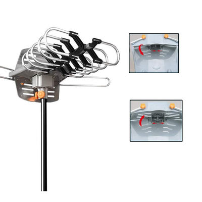 Butterfly Dish Rotation Yagi HD DVB T2 TV Antenna for VHF174-230/UHF470-862 Frequencies